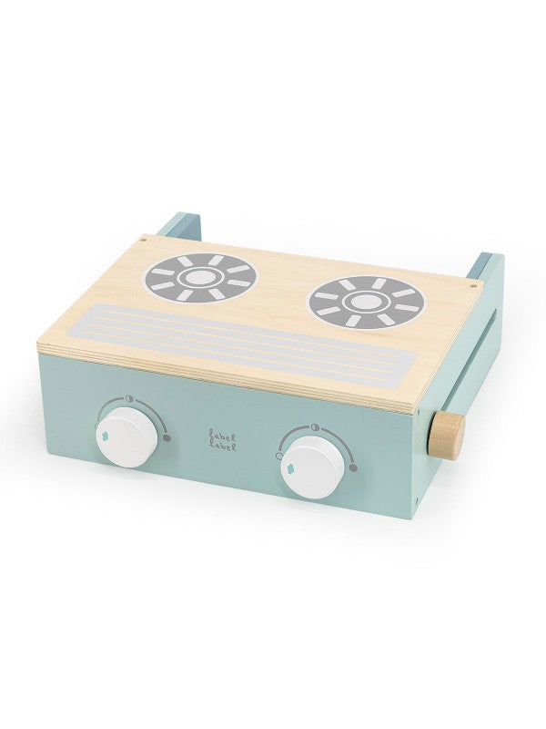 Label Label - opvouwbaar fornuis - groen keukenaccessoire voor kinderen van FSC hout