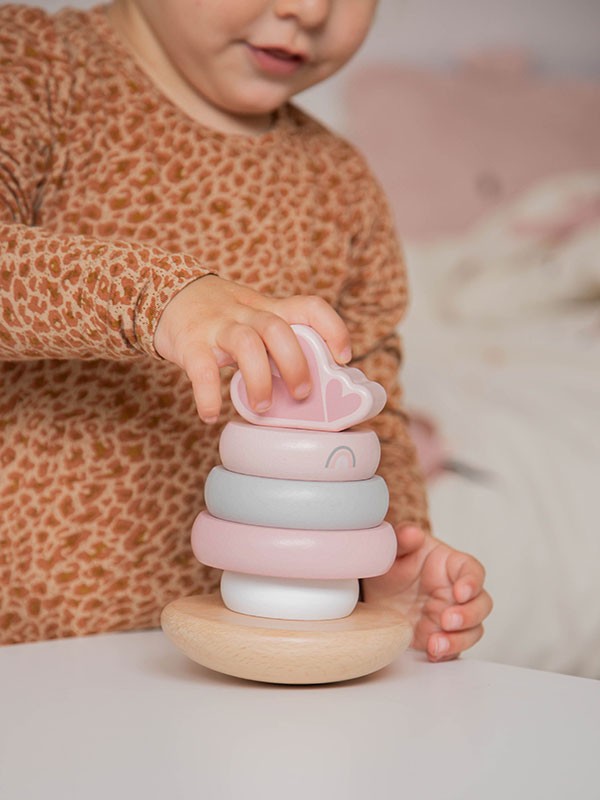 Label Label - stapeltoren - roze