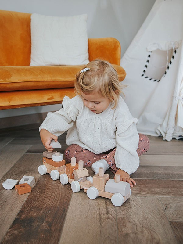 Label Label - stapeltrein - nougat