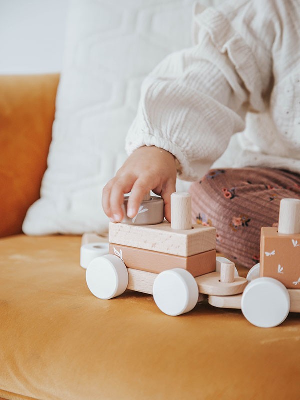 Label Label - stapeltrein - nougat