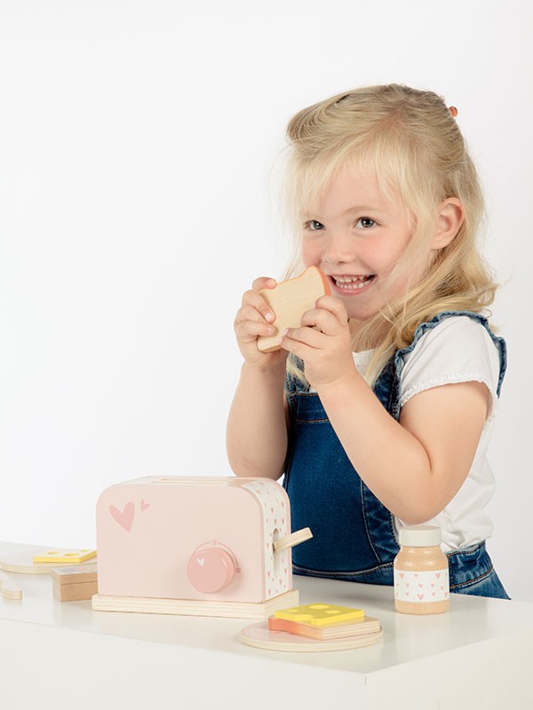 Label Label - broodrooster - roze